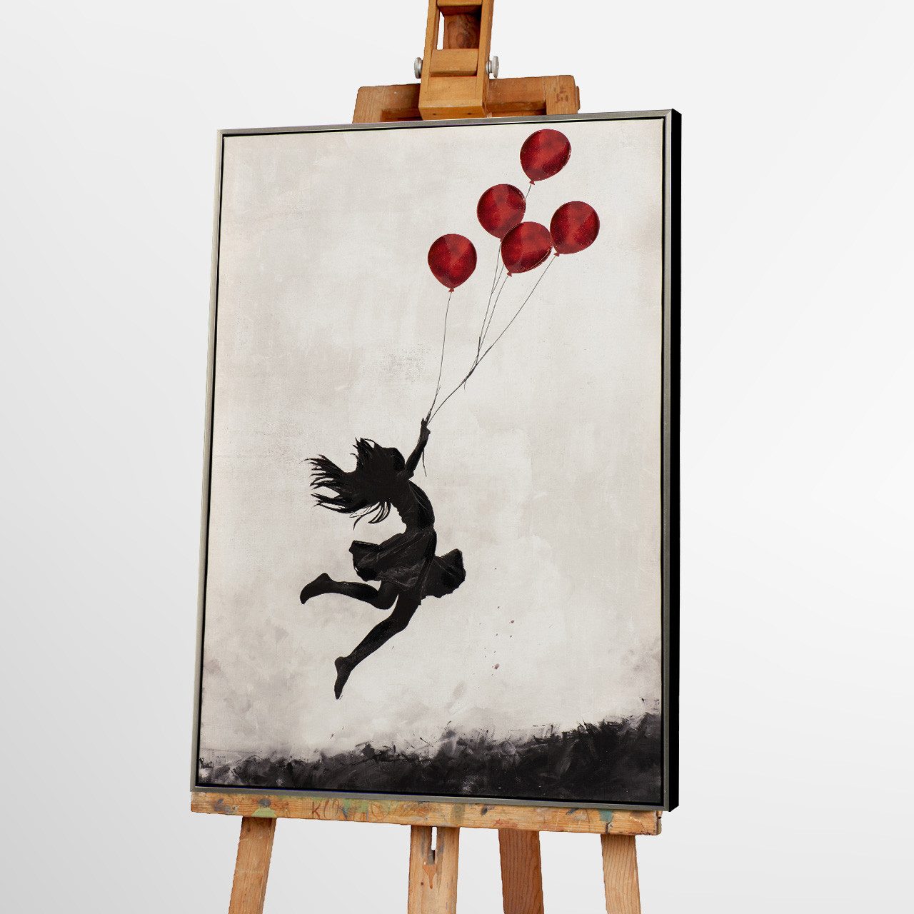 ArtUniverse Gemälde Jumping Balloon Girl 60x90 cm, .