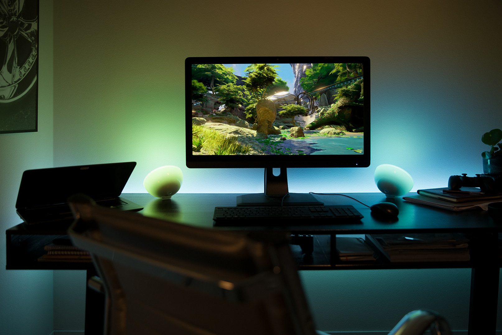 Philips Hue Smarte LED-Leuchte White & Color Ambiance Go Tischleuchte weiß, Abschaltautomatik, Bluetooth, CCT - über Fernbedienung, Dimmfunktion, Farbsteuerung, – Bild 5 von 5
