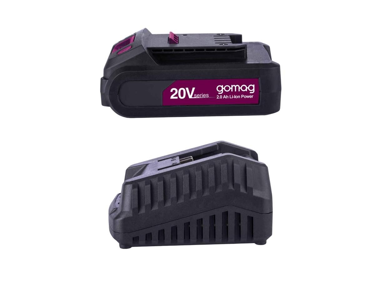 Gomag GO-SK2.0 Akku Starter-Set GO-SK2.0 Starterkit (20V V, 2 St), Akku 2,0Ah & Ladegerät