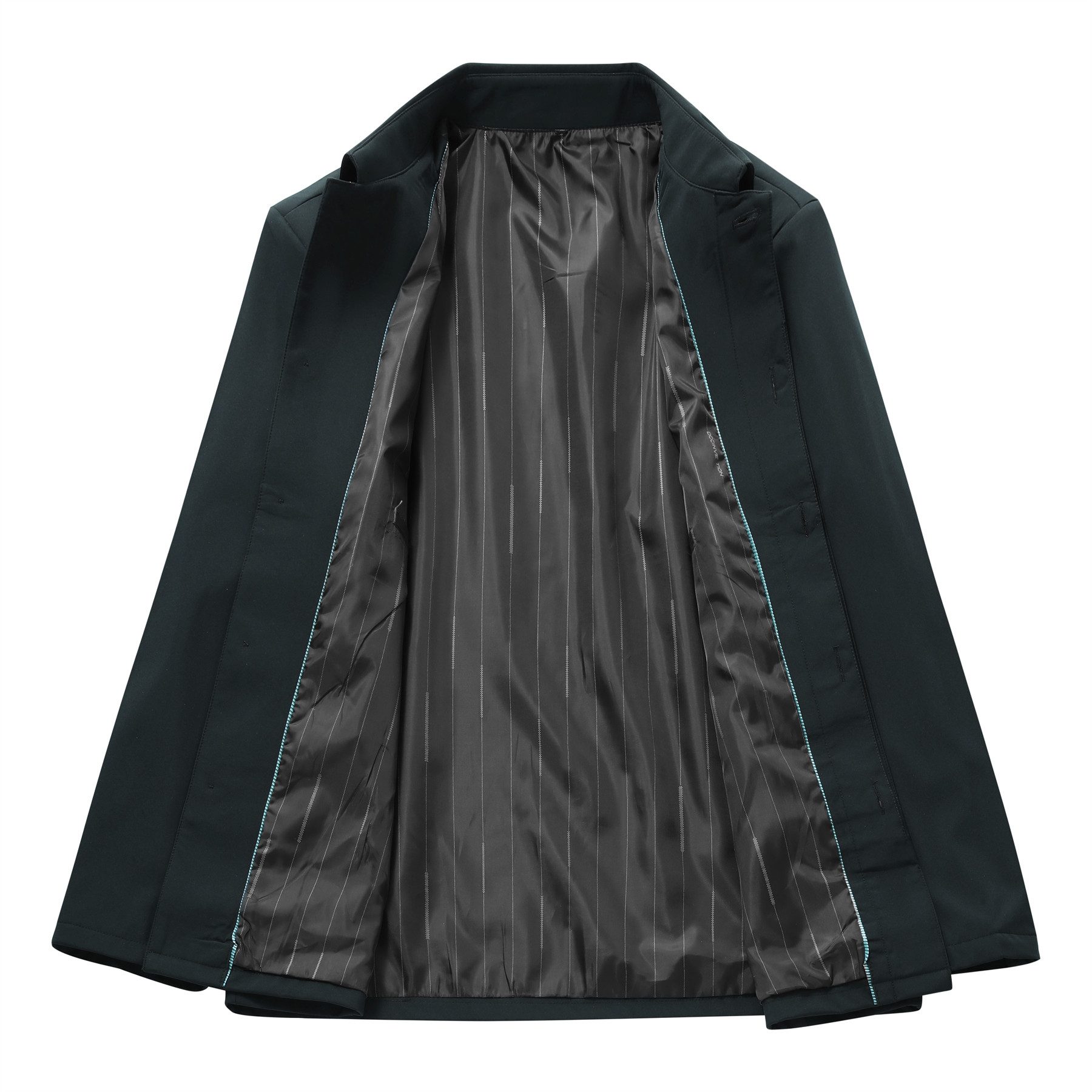 Allthemen Bomberjacke mit Knöpfen Blouson Herren casual Harrington Jacke für Herbst – Bild 3 von 5