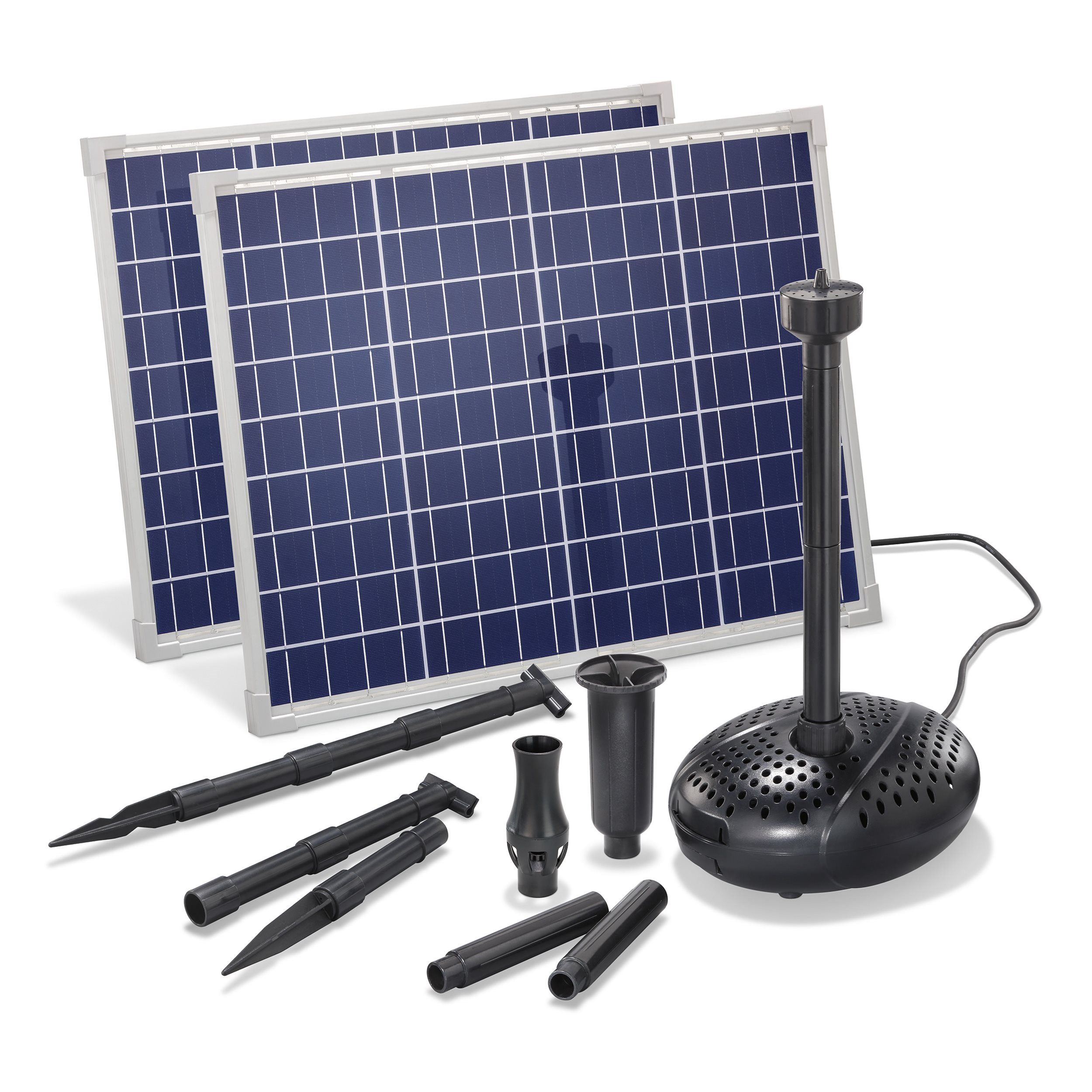 esotec Solarpumpe 100/3400 Teichpumpenset 3400l/h, 100Wp Solarmodul Sprinklersatz 101918 (Komplettset)