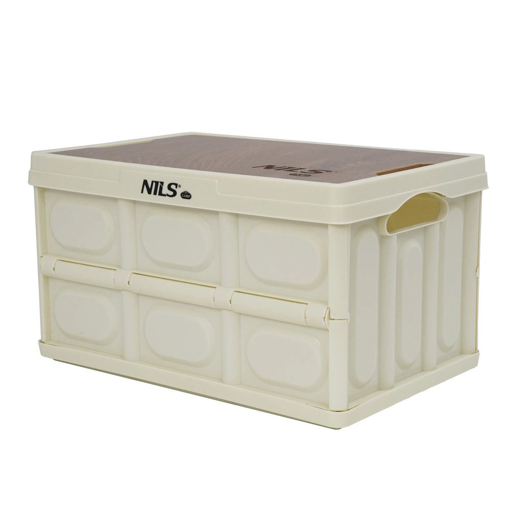 NILS CAMP Faltbox Klappbox Campingkiste Aufbewahrungsbox (Spar-Set, 1 St., 35 x 22 x 12 cm faltbar), faltbar, Tischfunktion, stapelbar, 9 L