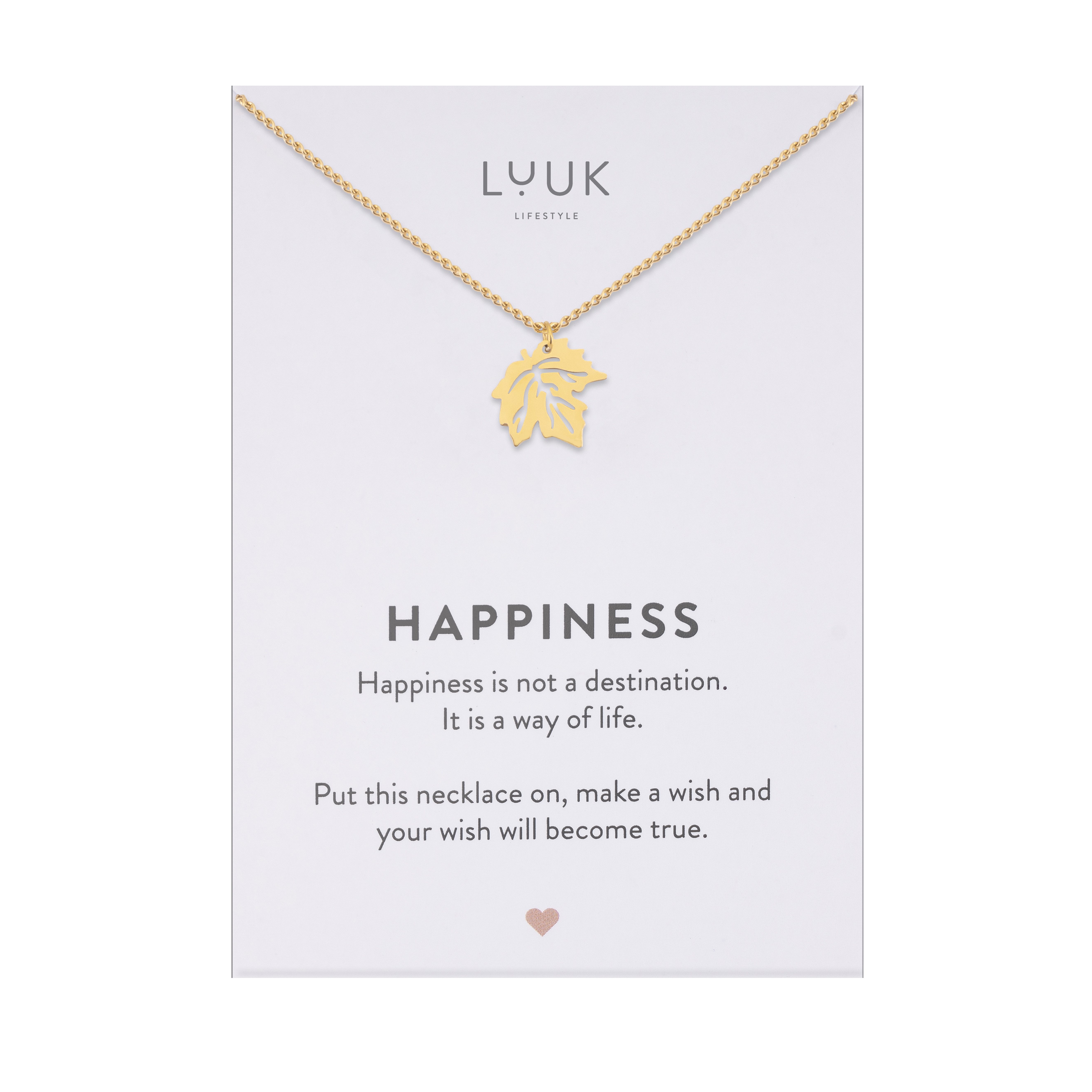 LUUK LIFESTYLE Kette mit Anhänger Ahornblatt, wasserfeste Blatt Halskette günstig online kaufen