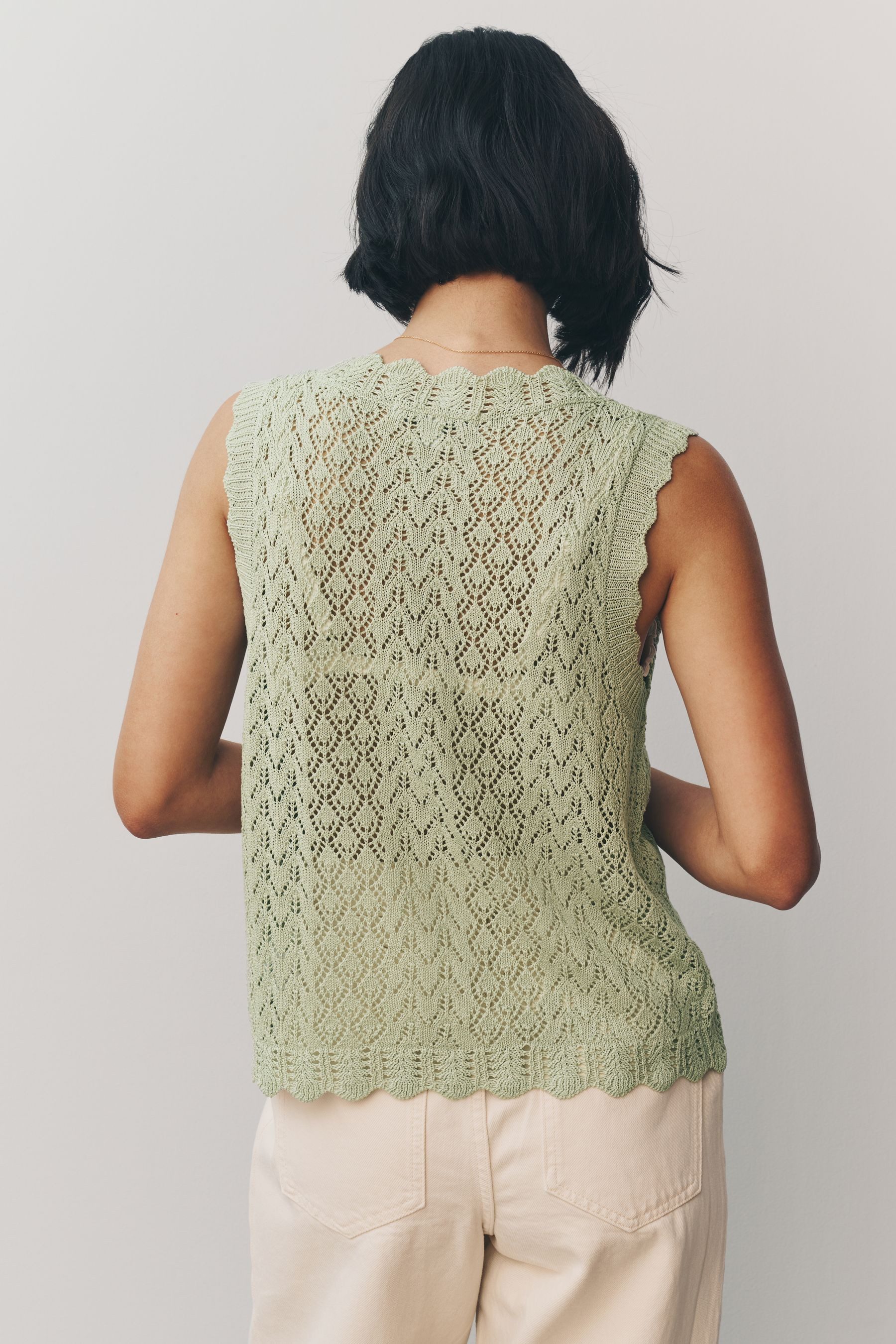 Next Anzugweste Trägertop mit Bindedetail mit Spitze und Leinen (1-tlg) günstig online kaufen