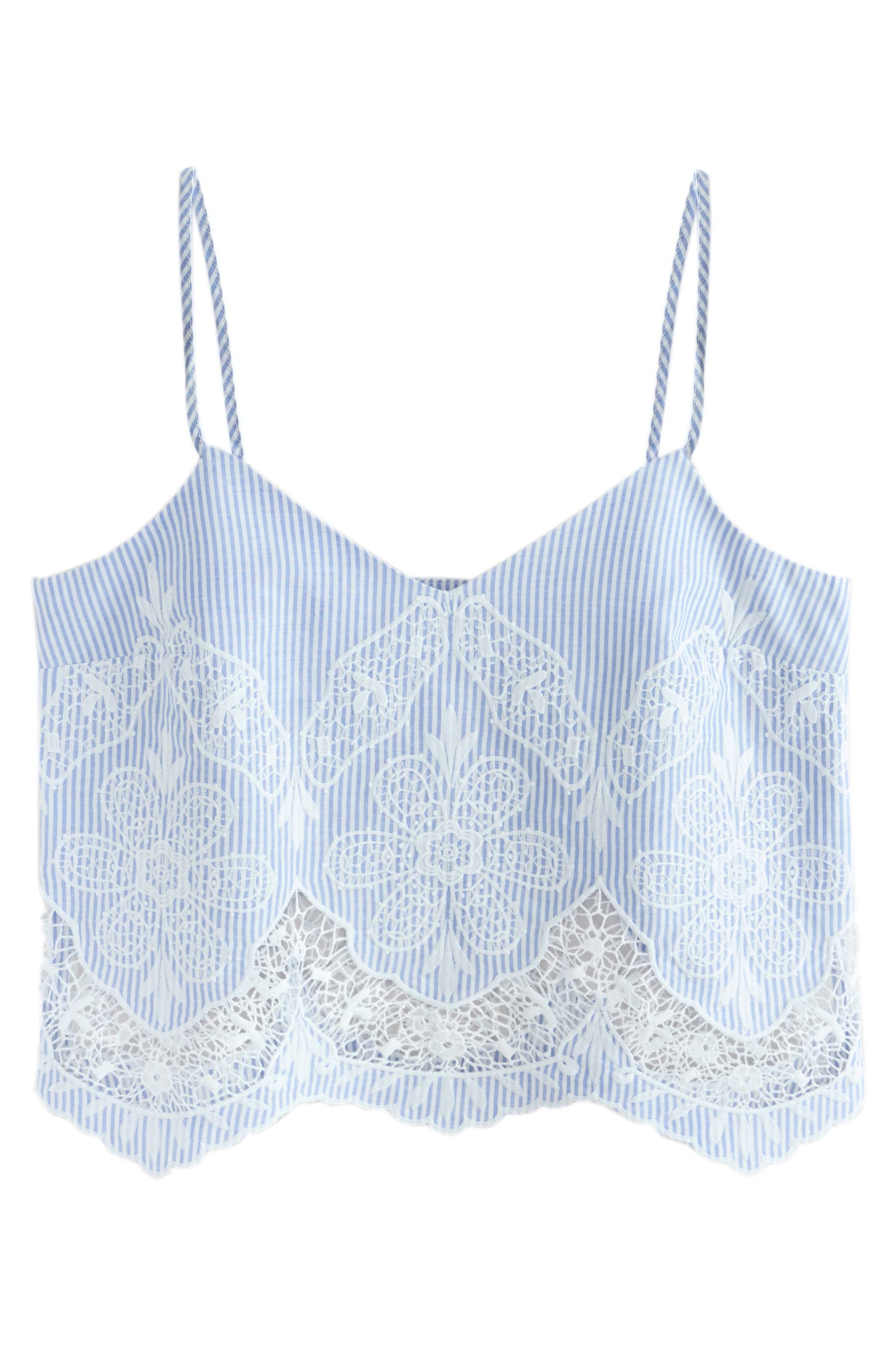 Next Trägertop Camisole mit Stickerei (1-tlg)