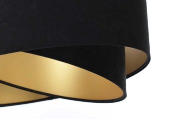 Kiom Pendelleuchte Henny P Velours black & gold Ø 45 cm, für wechselbare Leuchtmittel, Leuchtmittel nicht inklusive, Leuchtmittel abhängig