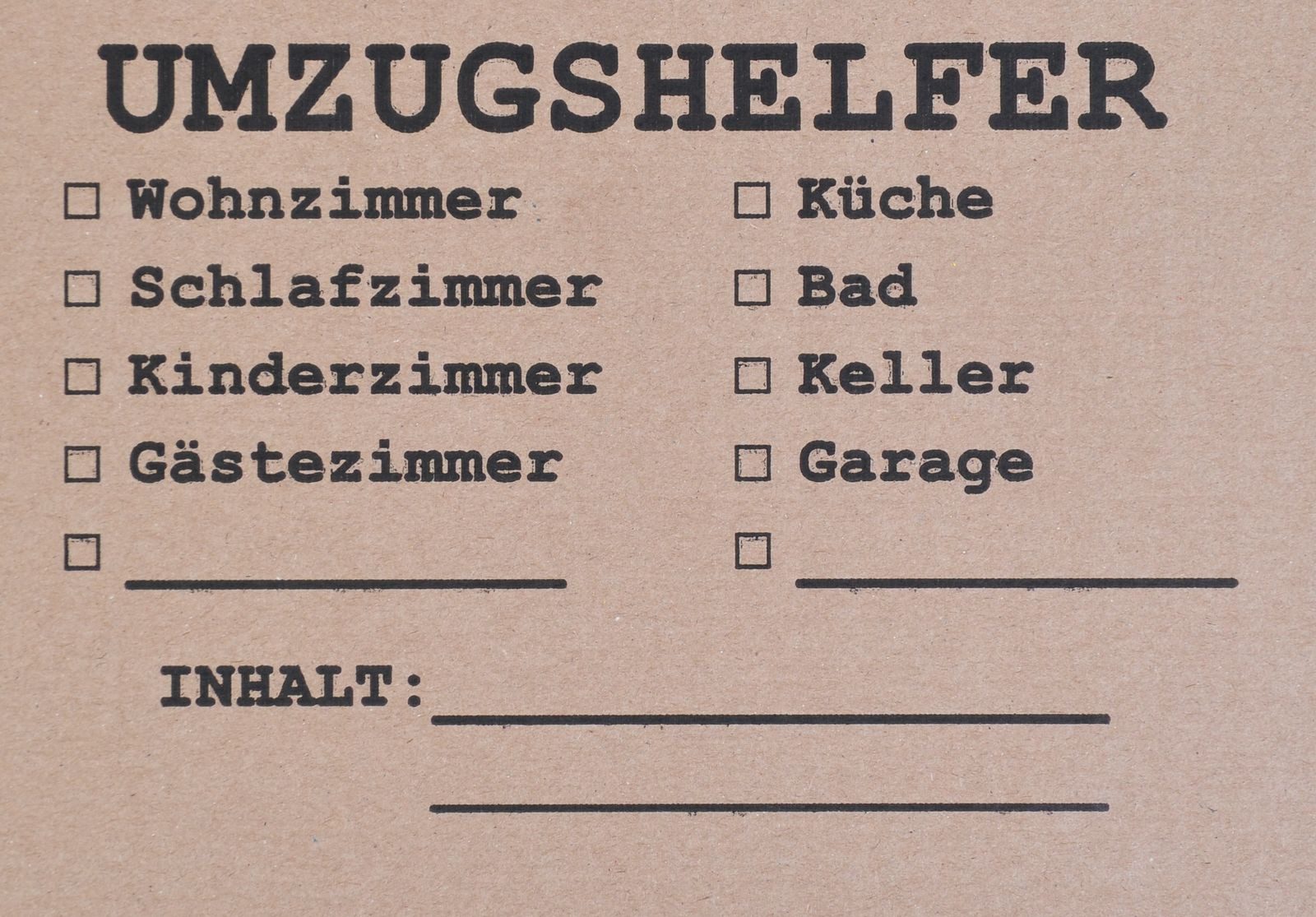 BURI Aufbewahrungsbox Umzugskarton bedruckt 41x35x34 Umzugskiste Bücherkiste Archivkarton