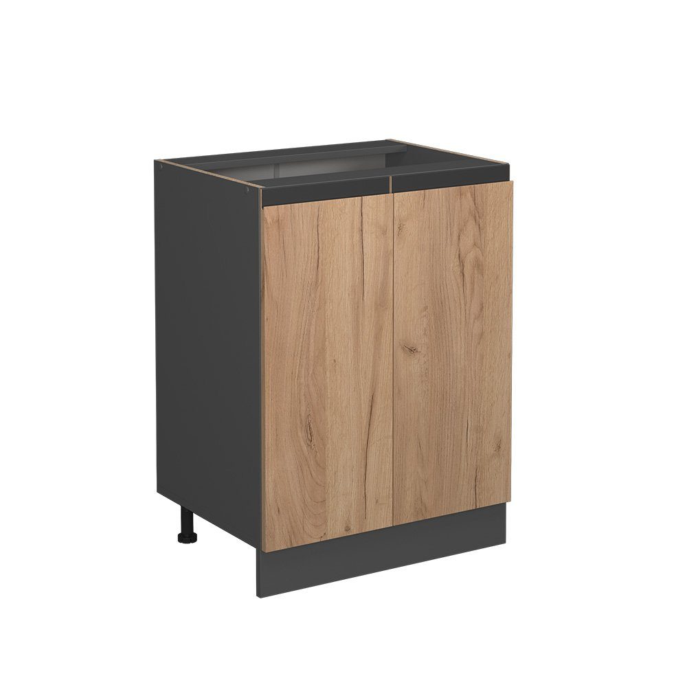Vicco Unterschrank R-Line, Goldkraft Eiche/Anthrazit, 60 günstig online kaufen