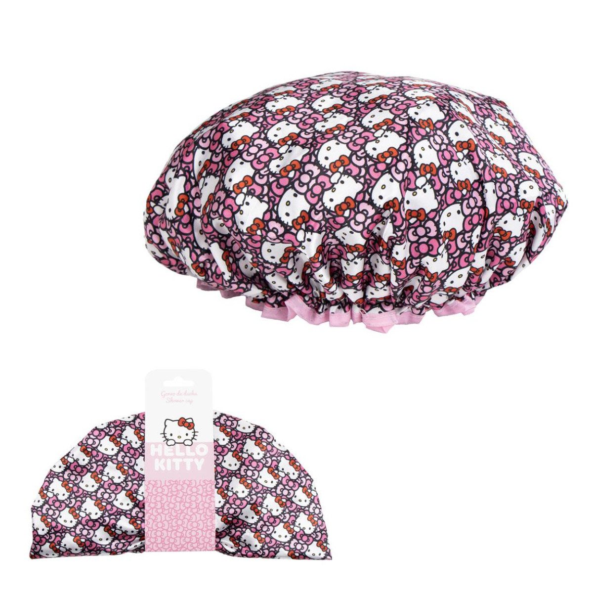 Cerda Badekappe Hello Kitty Badehaube – Haar Schutzhaube Dusche, wasserdicht