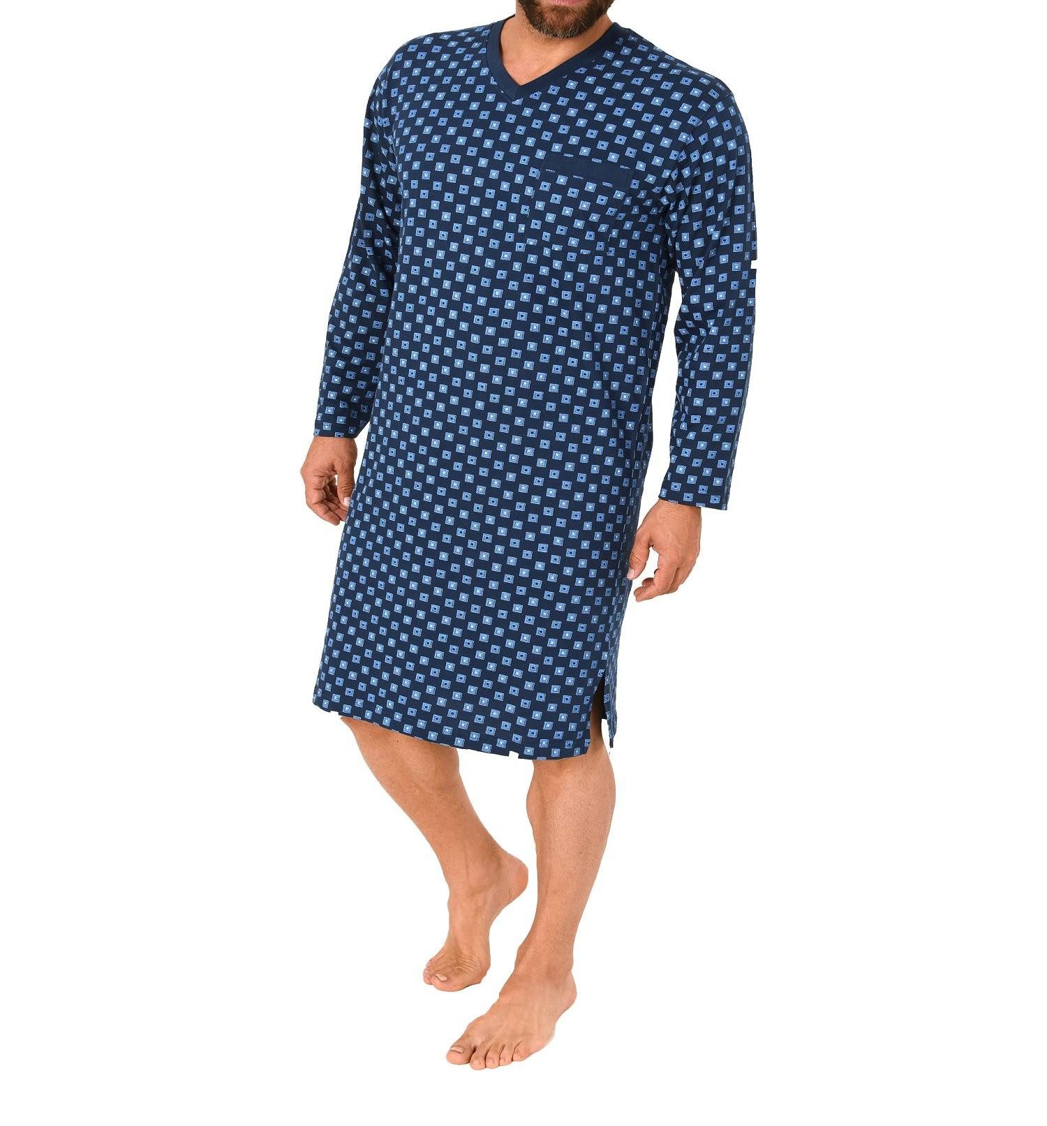 Normann Nachthemd Herren Nachthemd langarm in Optik - 62672