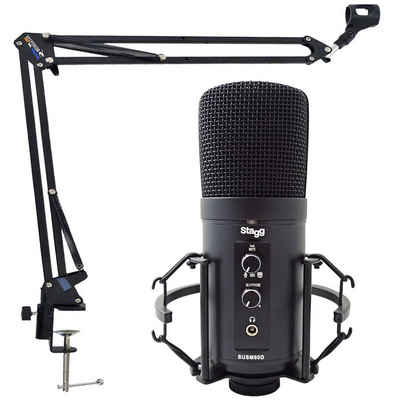 Stagg Mikrofon Stagg SUSM60D USB-Mikrofon + Gelenkarm-Stativ