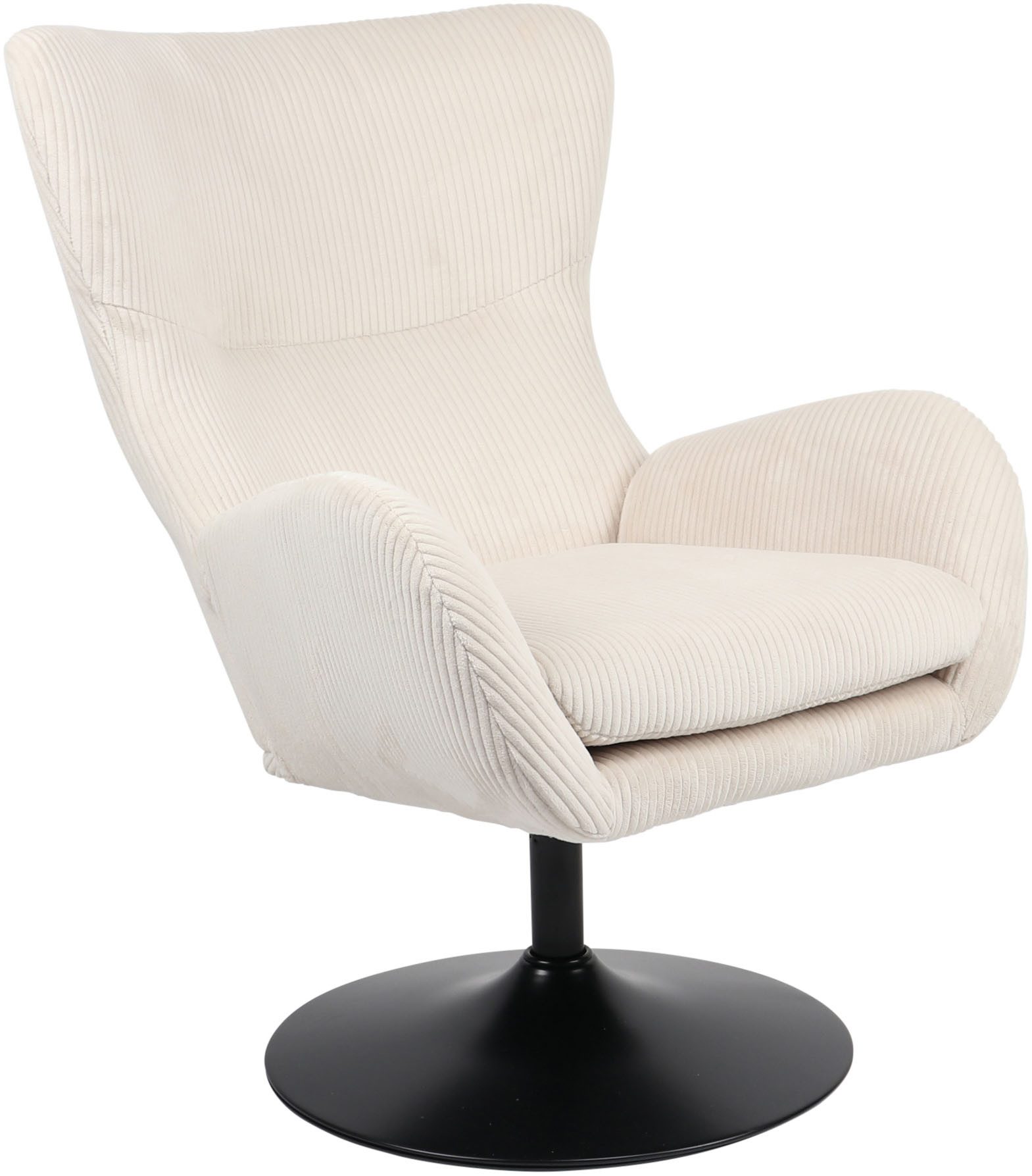 HELA Loungesessel SAMOS (1-St), Sessel,drehbar,Trompetengestell,Microfaser Breitcord,Armlehnen