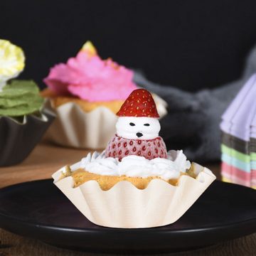Lubgitsr Muffinform Cupcake Liner,100 Pcs Hard Muffin Cupcake Liner Papierträger Cups Case, (1-tlg)