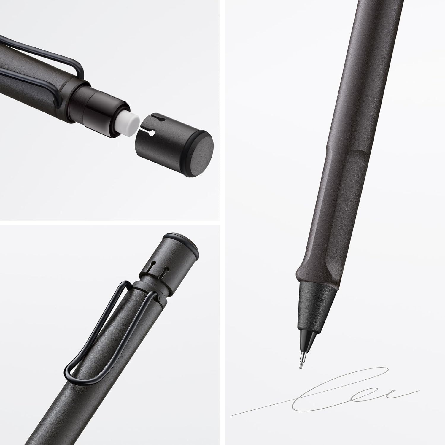 LAMY Druckbleistift LAMY Druckbleistift Safari UMBRA SCHWARZ mit Mine 0,5mm und Radiergumm