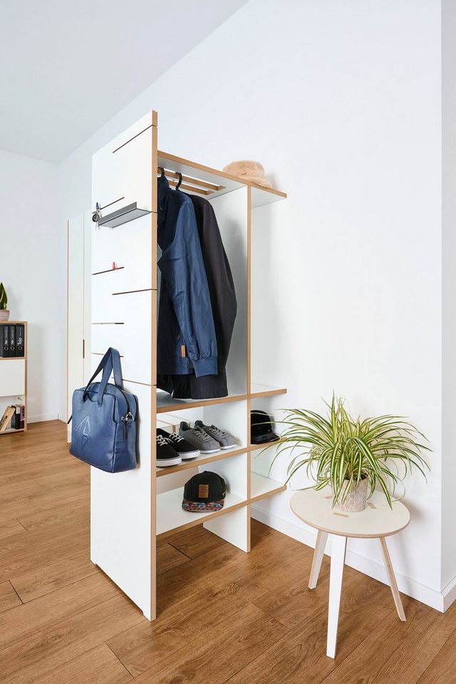 Tojo Garderobe angeber 500 + 800, kann frei oder an der Wand stehen, Breite/ Höhe: 50/180 cm