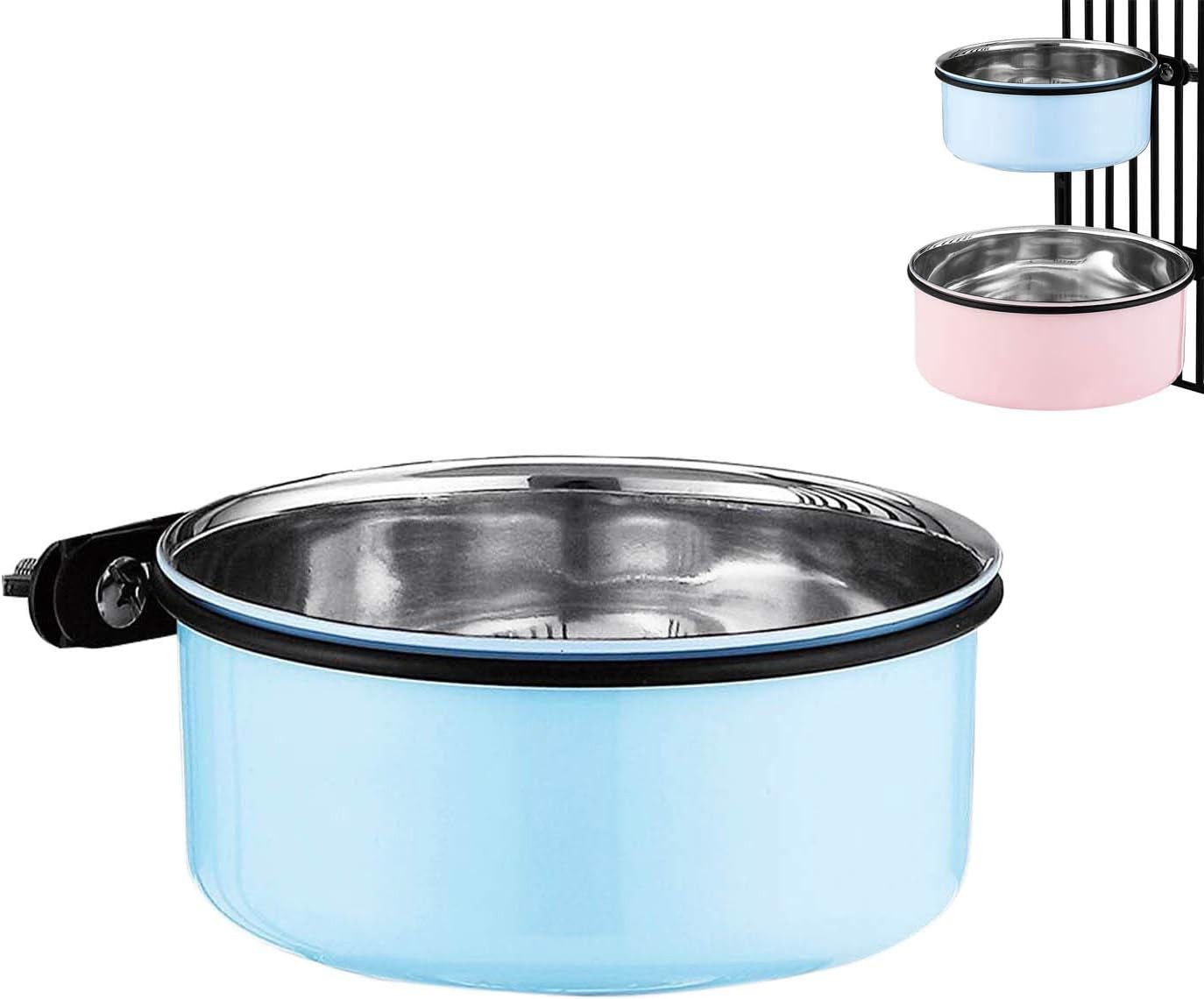 FELIXLEO Fisch-Futterspender Hundenapf Edelstahl Auslaufsicher Wasserspender Katze 850ml