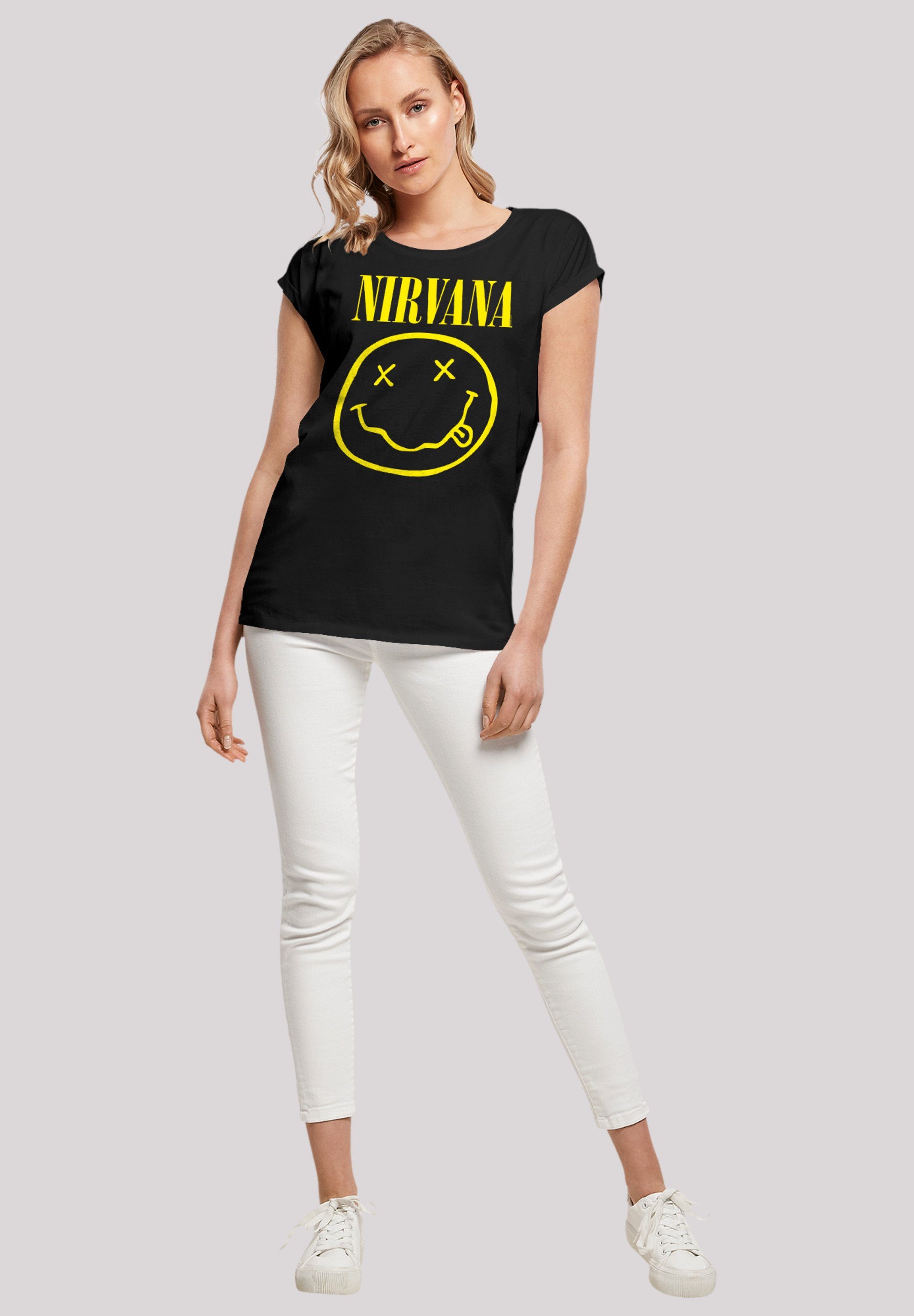 Happy schwarz Nirvana Yellow Face Band Premium F4NT4STIC Rock T-Shirt Qualität