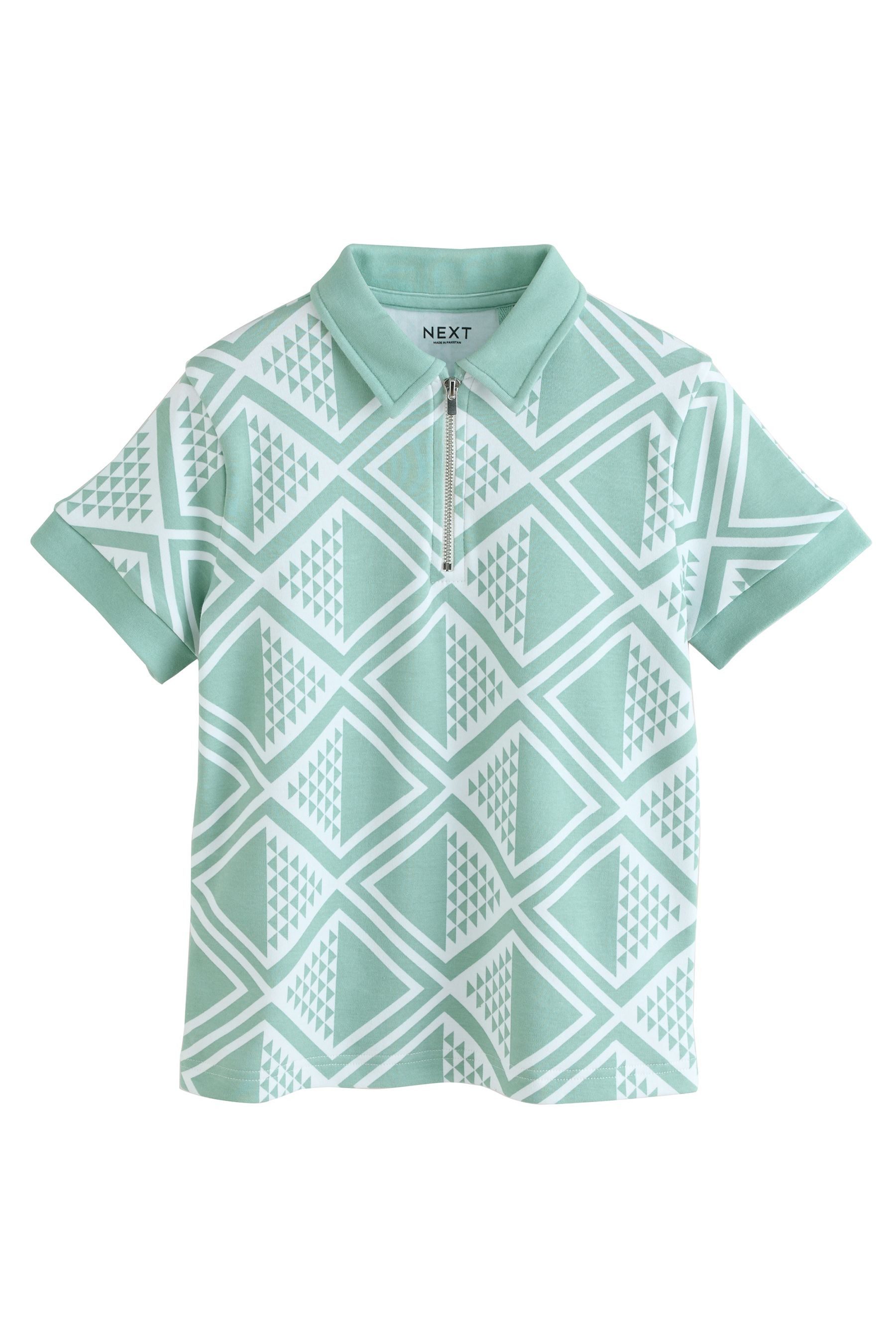 Next Poloshirt Poloshirt mit Geomuster und günstig online kaufen