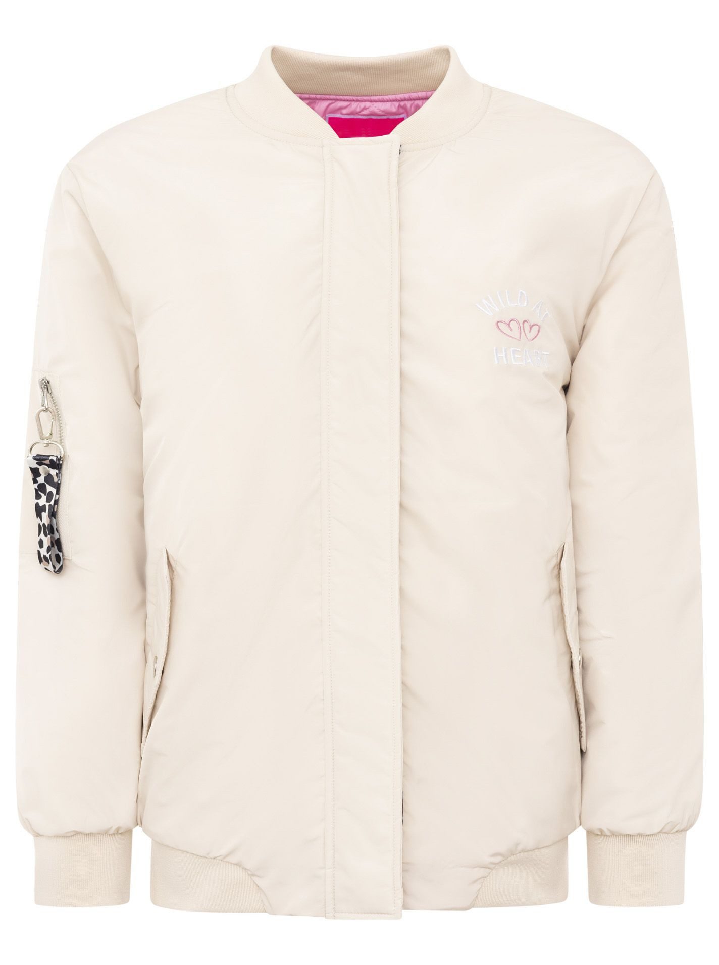 Zwillingsherz Bomberjacke "Wild at Heart" Druckknöpfe, Reißverschluss, Seit günstig online kaufen