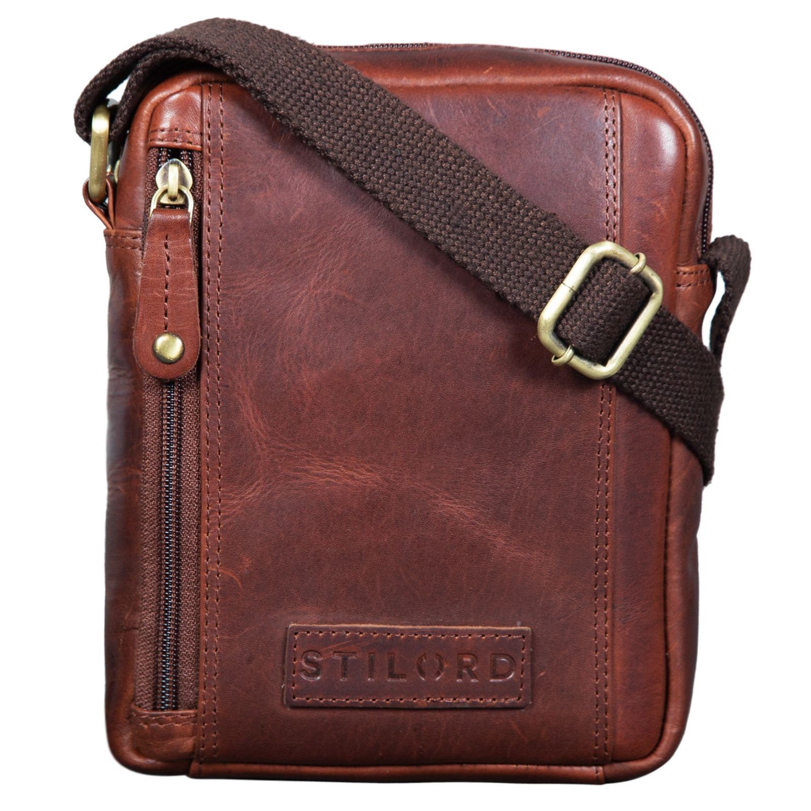 STILORD Schultertasche "Brandon" Herrenhandtasche Leder Umhängetasche