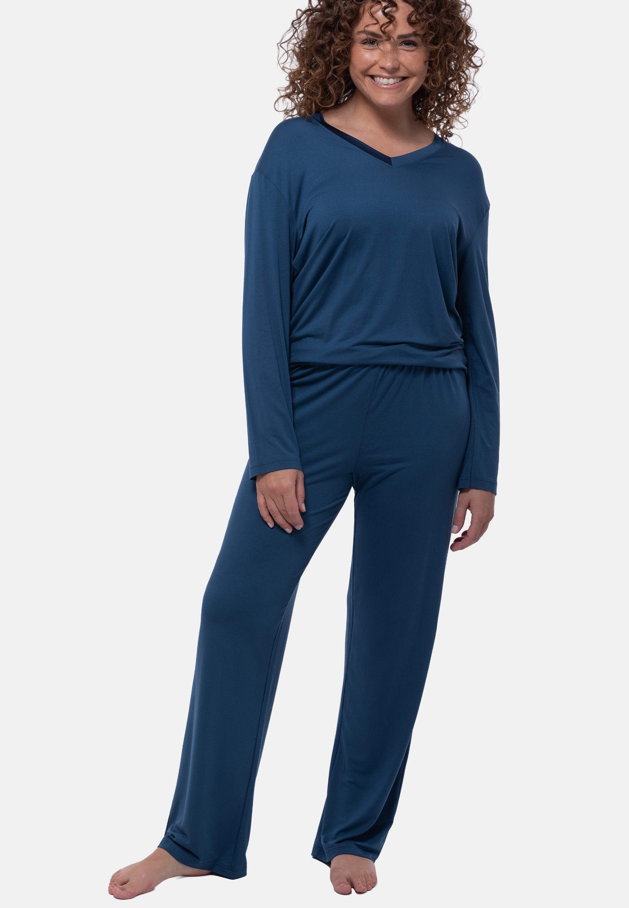 Ammann Pyjama Modal de Luxe (Set, 2 tlg) Schlafanzug - Leicht - Weiches, elastisches Material