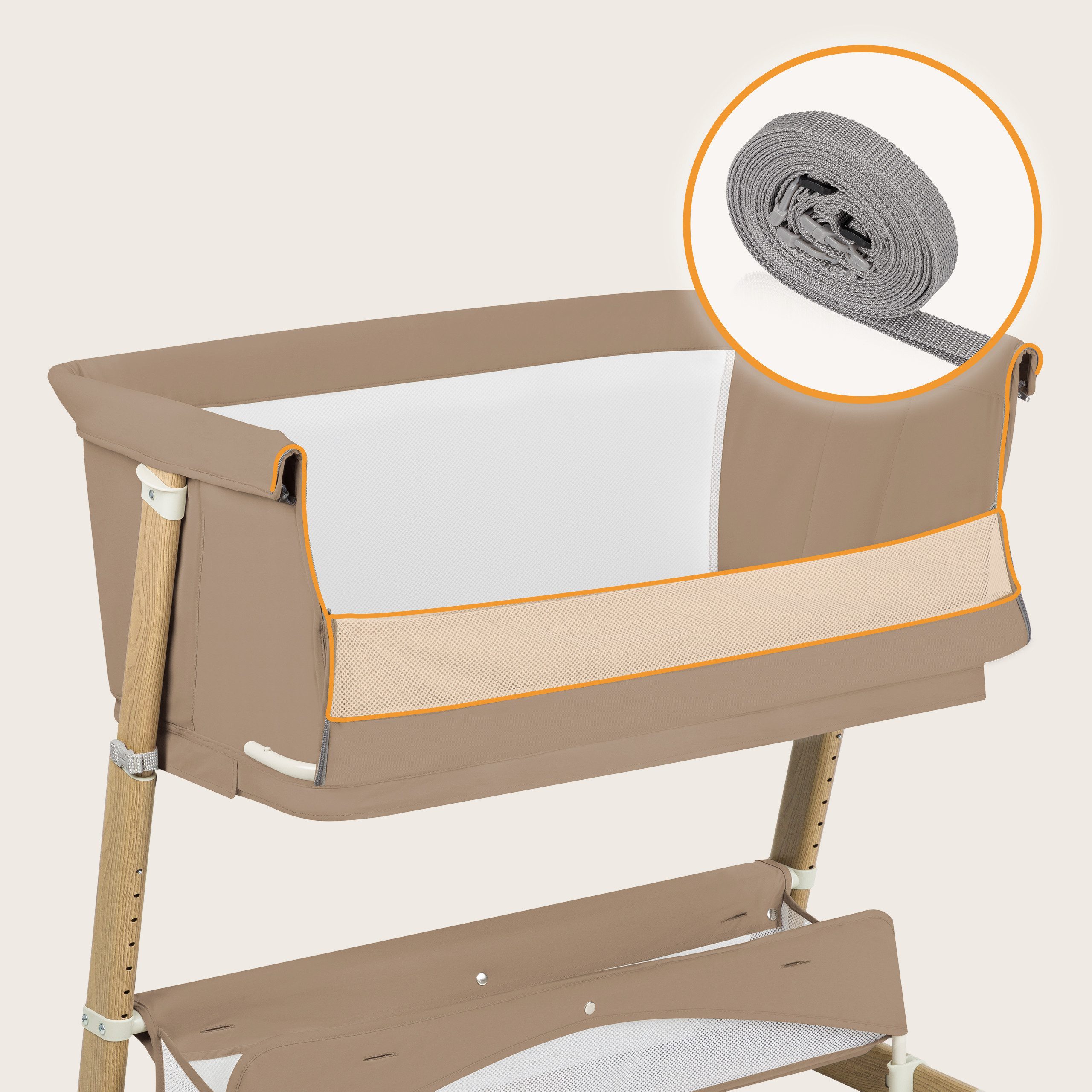 lionelo Baby-Reisebett THOMI PLUS, 5-in-1-Bett/Sofa/7 Verstellstufen/2 Rollen