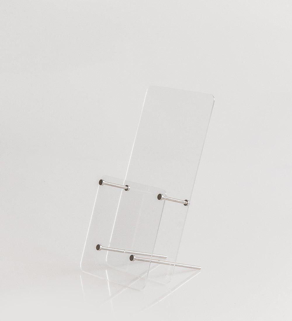 A6 Acrylglas DIN Tisch-Prospekthalter lang DIN Indisplay® Zeitungsständer + »Tokio«
