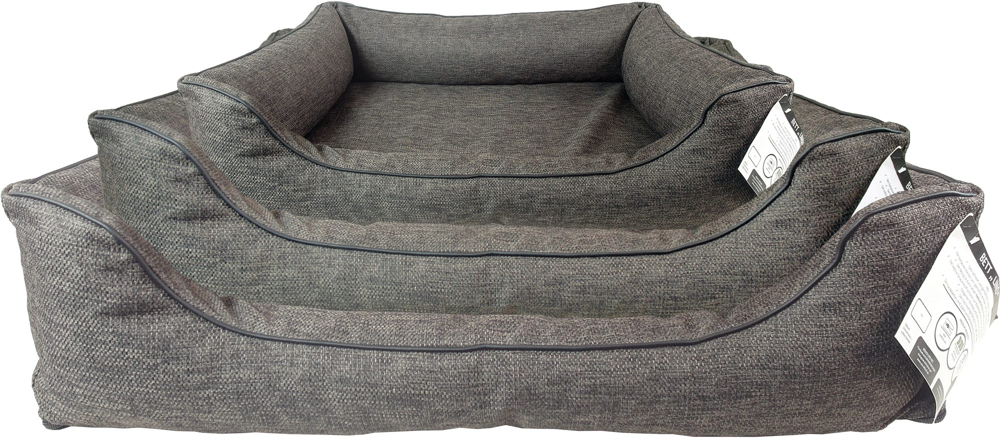 Ollesch Tierbett Lebon Hundebett Lino - Grau Größe: 80x60cm, Nylon, Größe: 80x60cm