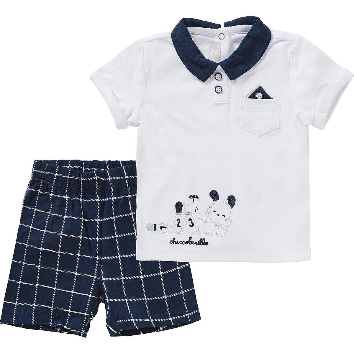 Chicco Poloshirt Baby Set Poloshirt + kurze Hose für Jungen