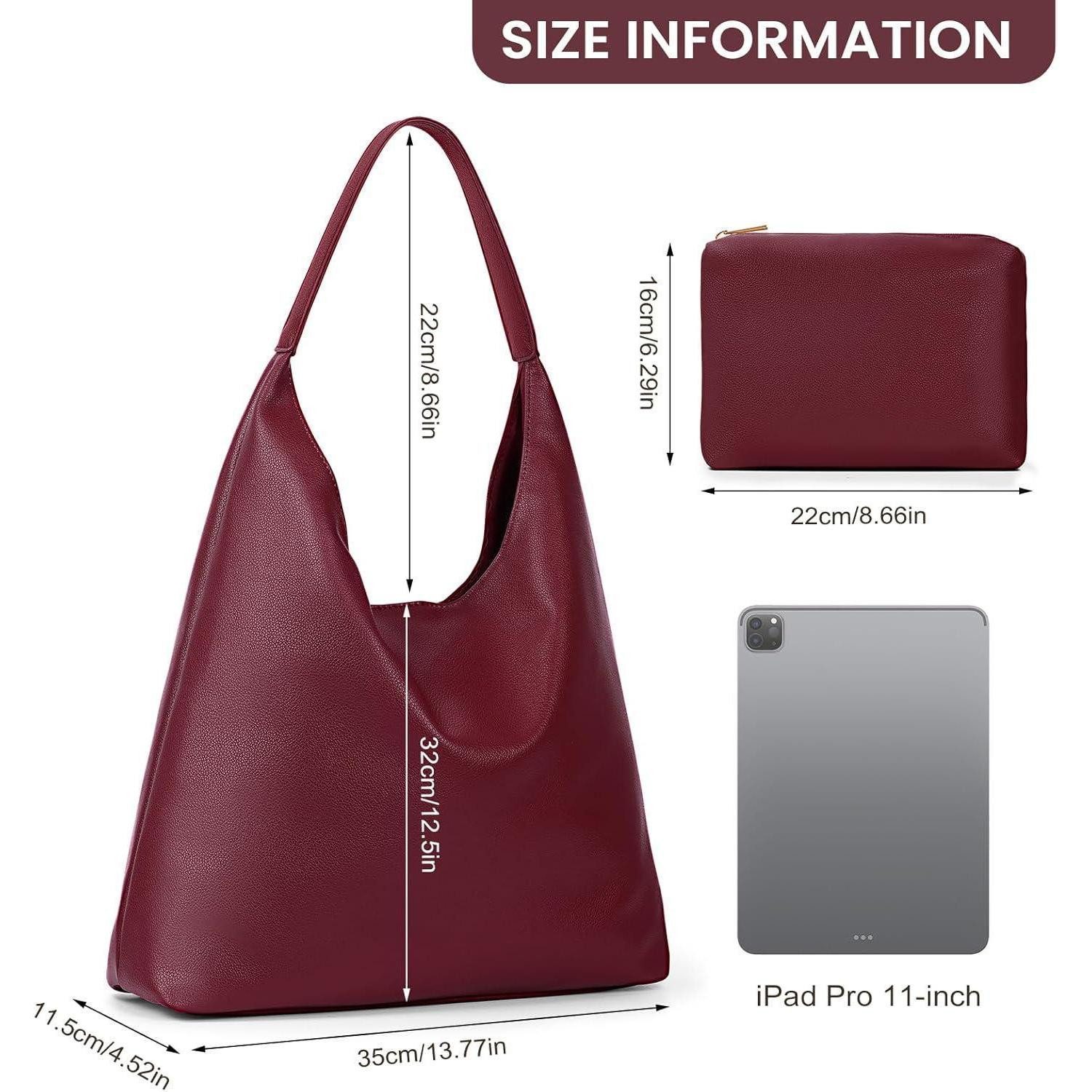 LuxusKollektion Hobo Wildleder Tote Bag Groß Shopper Damen Handtasche Hobo Uni Slouchy