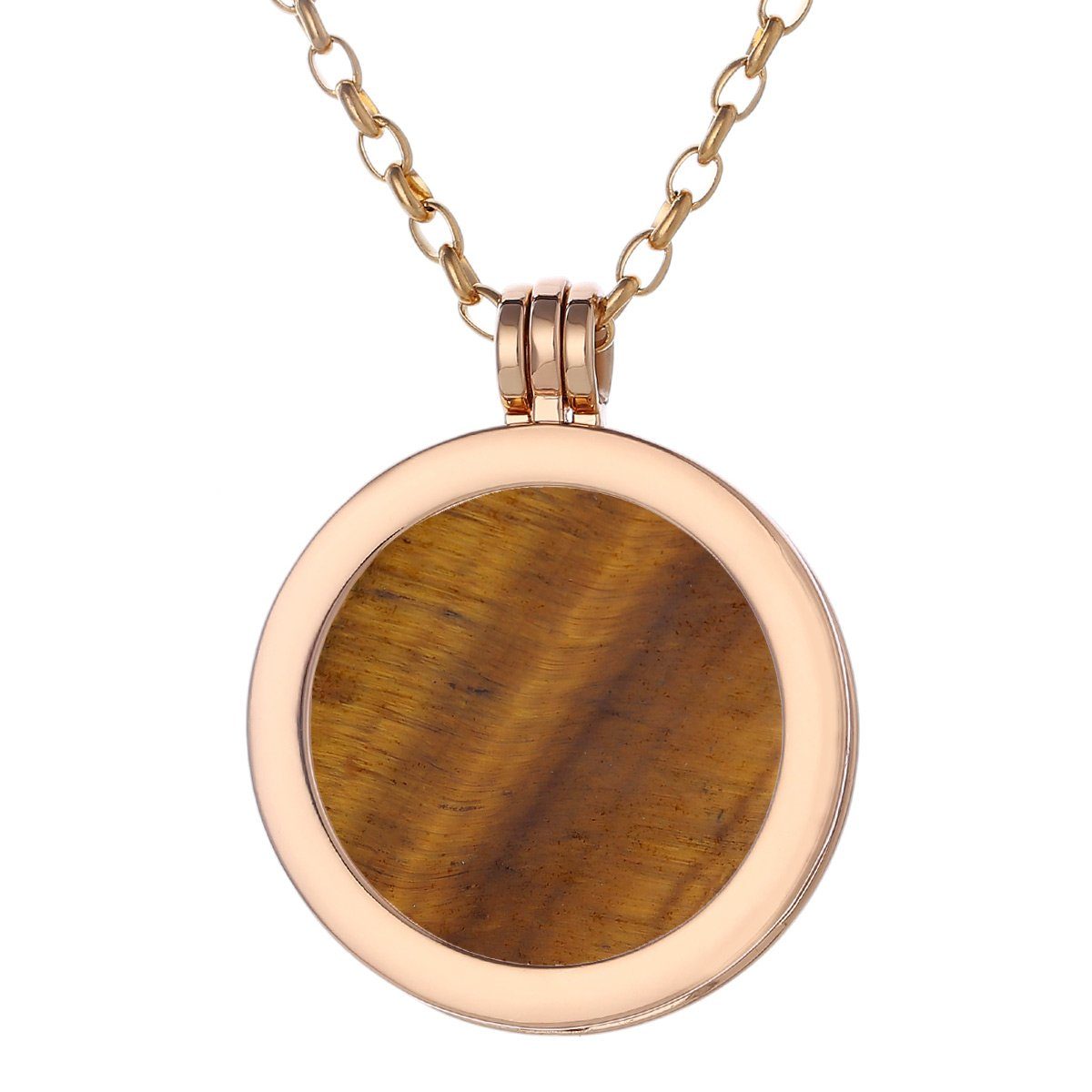Kette mit Anhänger Halskette gold mit Chakra Scheibe 33 mm