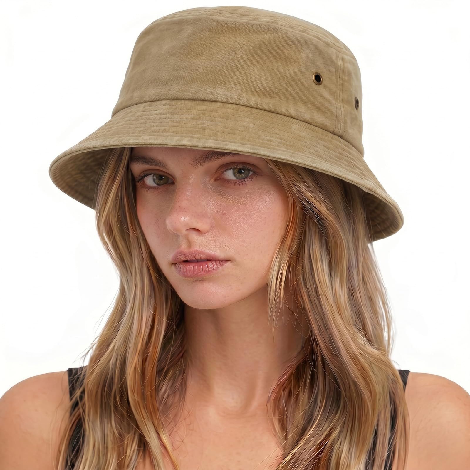 Zaewry Fischerhut Vintage Baumwoll-Anglerhut,Sommer Cap,Sommer Bucket Hat, Unisex faltbarer Anglerhut für Herren, Strand und Outdoor,mit UV-Schutz