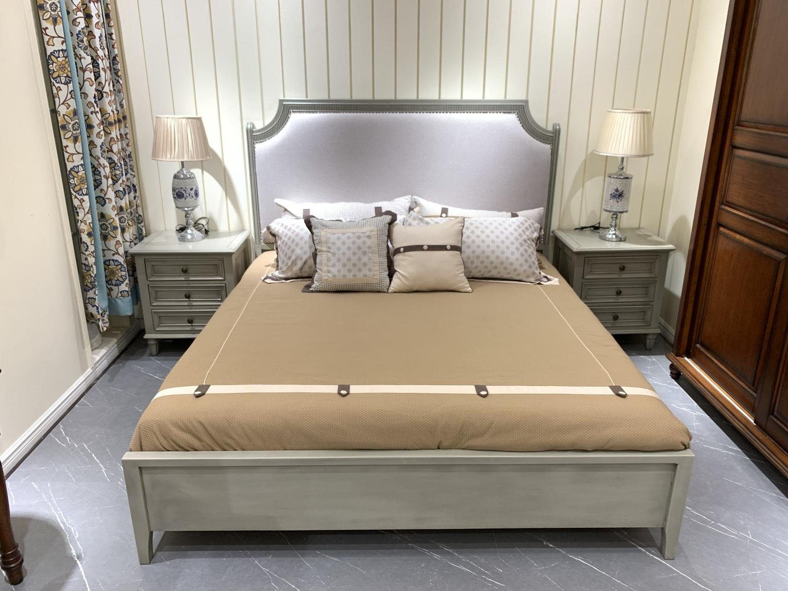 JVmoebel Bett, Doppelbett Möbel Bett Polster Luxus Bettrahmen Holzbett