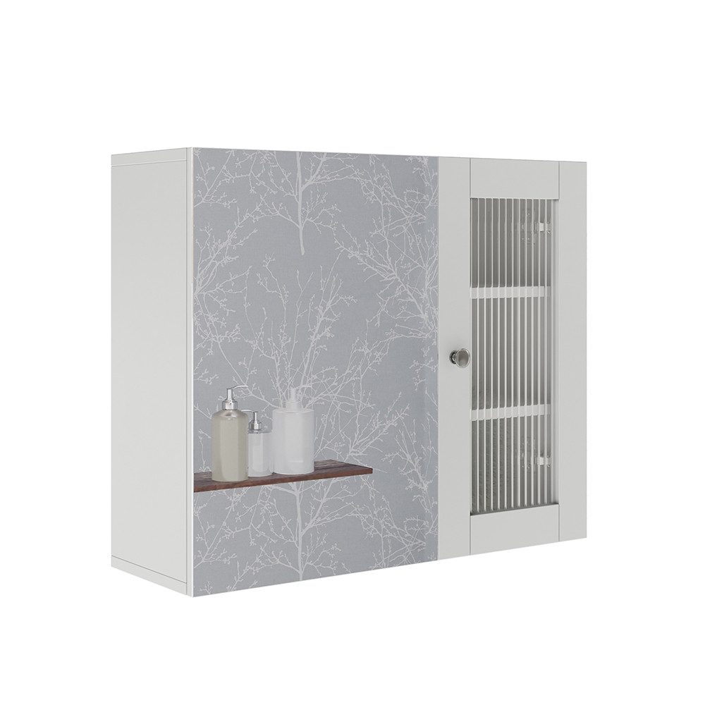 Vicco Badezimmerspiegelschrank Malte, Weiß, 60 x 50 cm mit Spiegel (1-St)