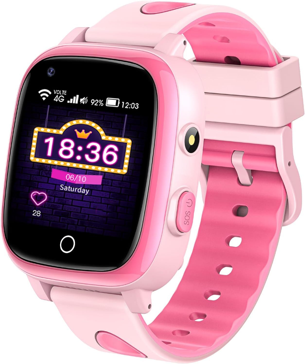 ADUOGENG Vielfältige Funktionen Smartwatch (Android, iOS), mit GPS und Telefon, Kinder mit WiFi, Videoanruf, SOS, Schulmodus