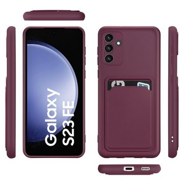 CoolGadget Handyhülle Lila als 2in1 Schutz Cover Set für das Samsung Galaxy A35 5G 6,5 Zoll, 2x Glas Display Schutz Folie + 1x TPU Case Hülle für Galaxy A35 5G