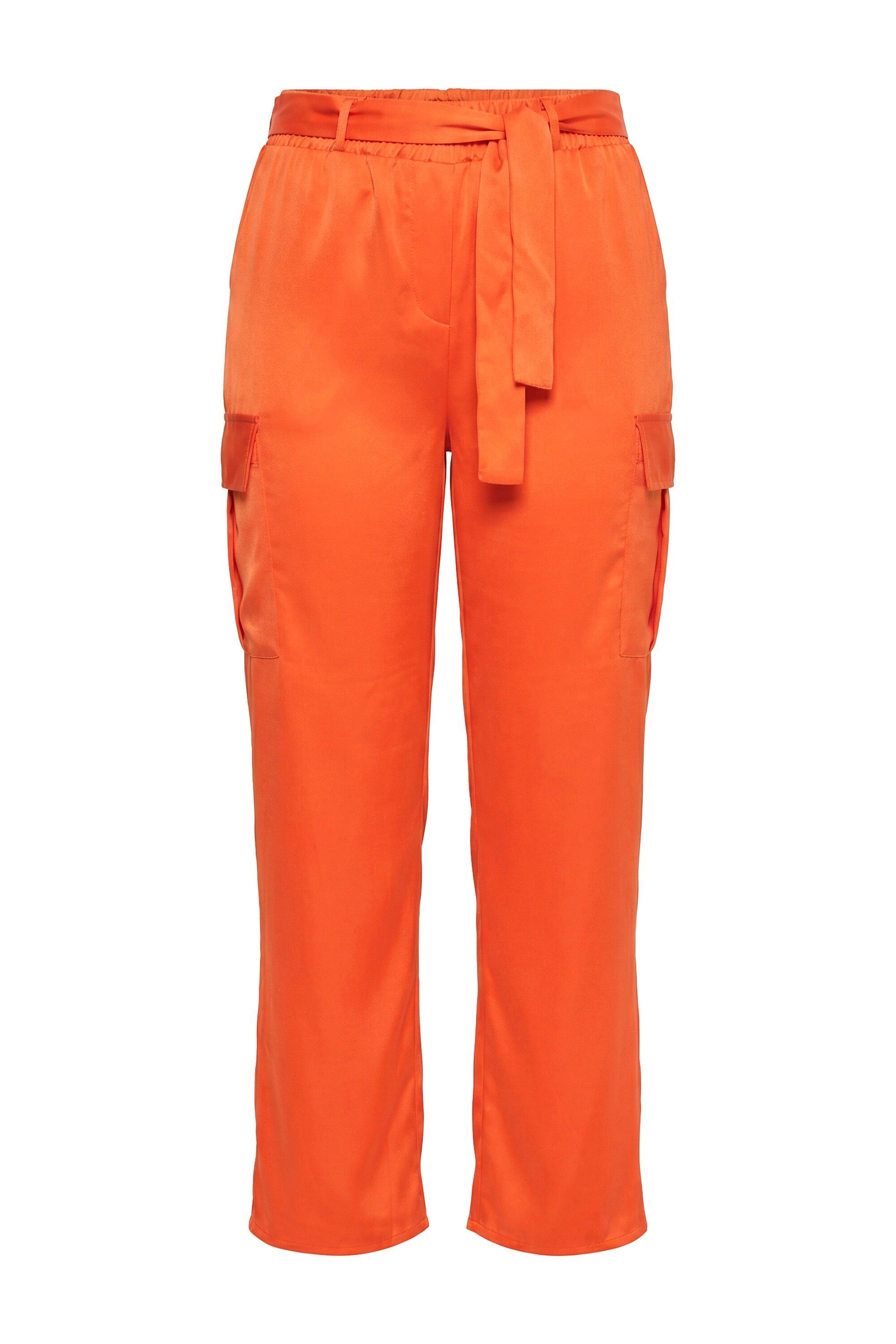 MIAMODA Cargoshorts Satin-Cargohose gerades Bein