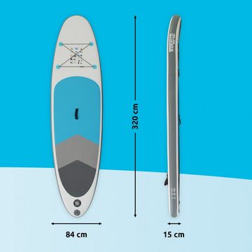 TRUTZHOLM SUP-Board SUP Board Stand Up Paddle Board Surfboard 320 x 84 x 15cm 3 Finnen, Stand Up Paddle Board, (Komplettset), Aufblasbar