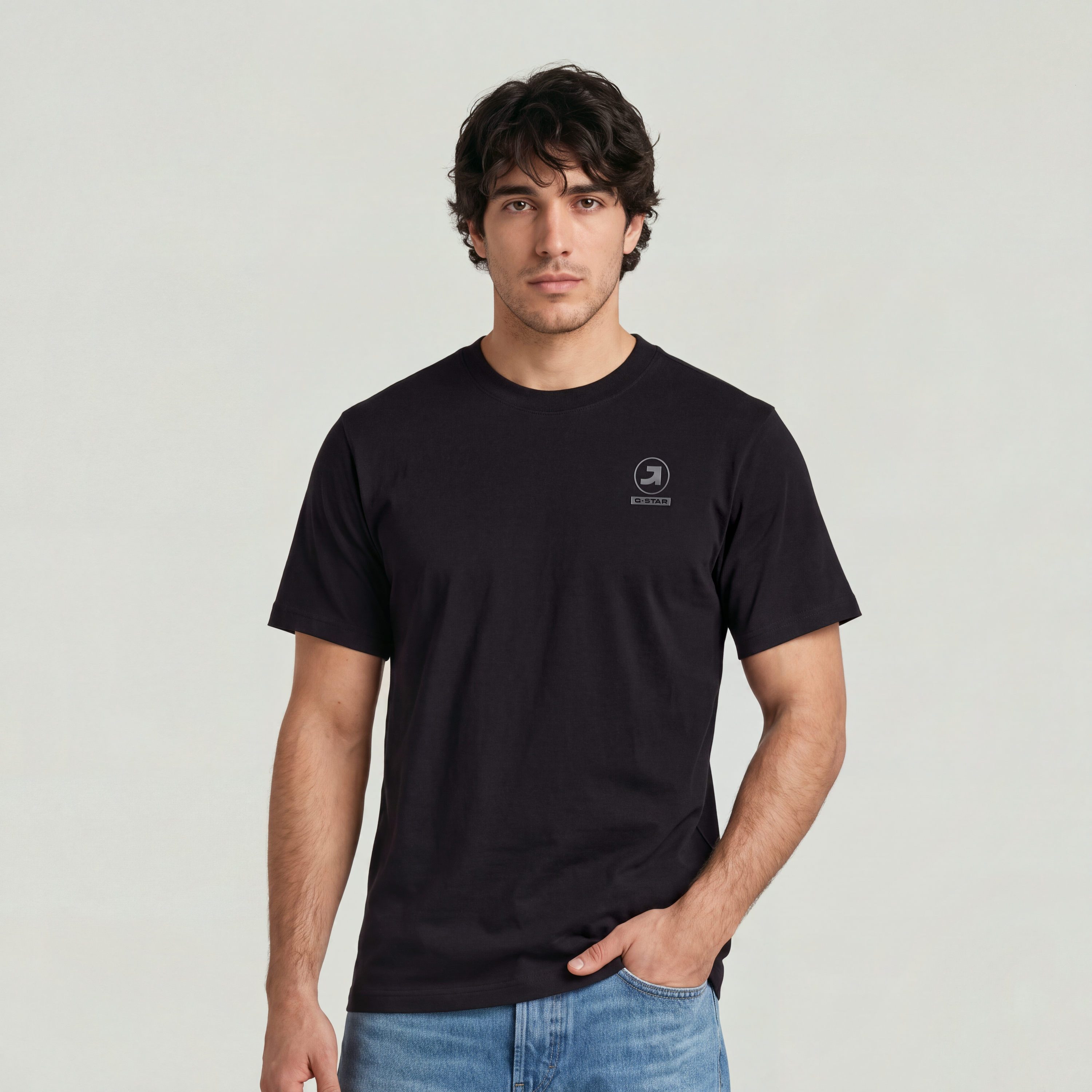 G-STAR T-Shirt Logo r tee in Baumwollqualität, Regular Fit