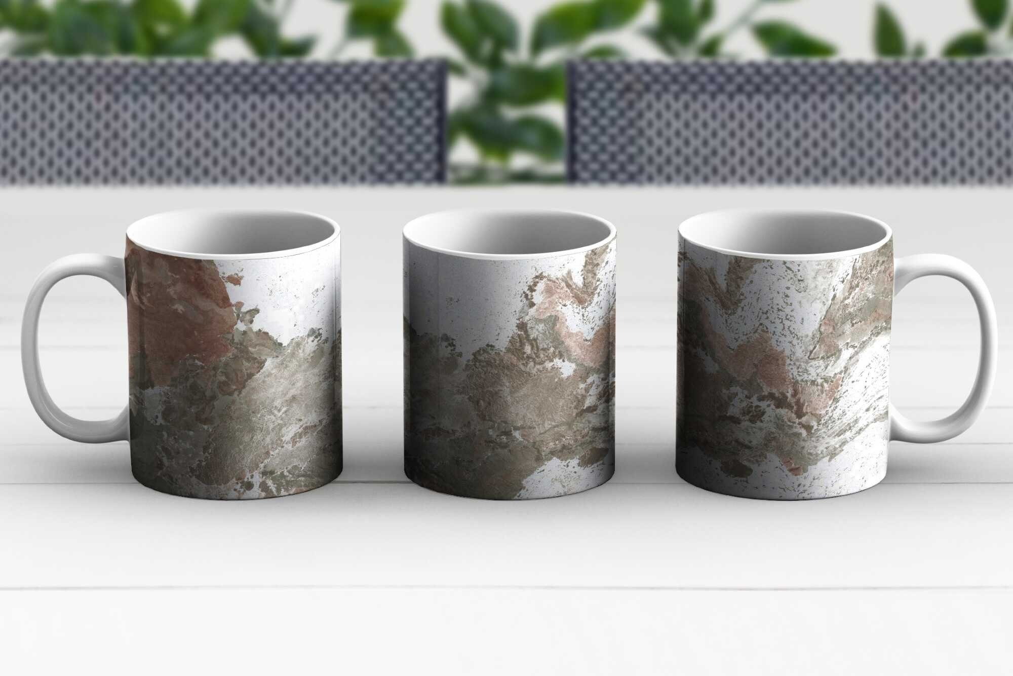 MuchoWow Tasse Granit Geschenk Weiß, - - Teetasse, Kaffeetassen, Keramik, Becher, Teetasse, Kieselsteine