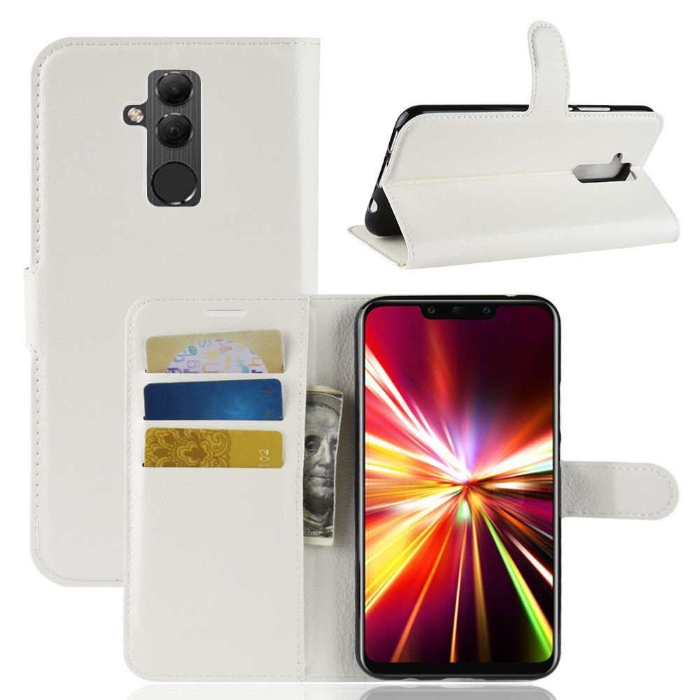 CoverKingz Handyhülle Hülle für Huawei Mate 20 Lite Handyhülle Flip Case Book Cover Weiß