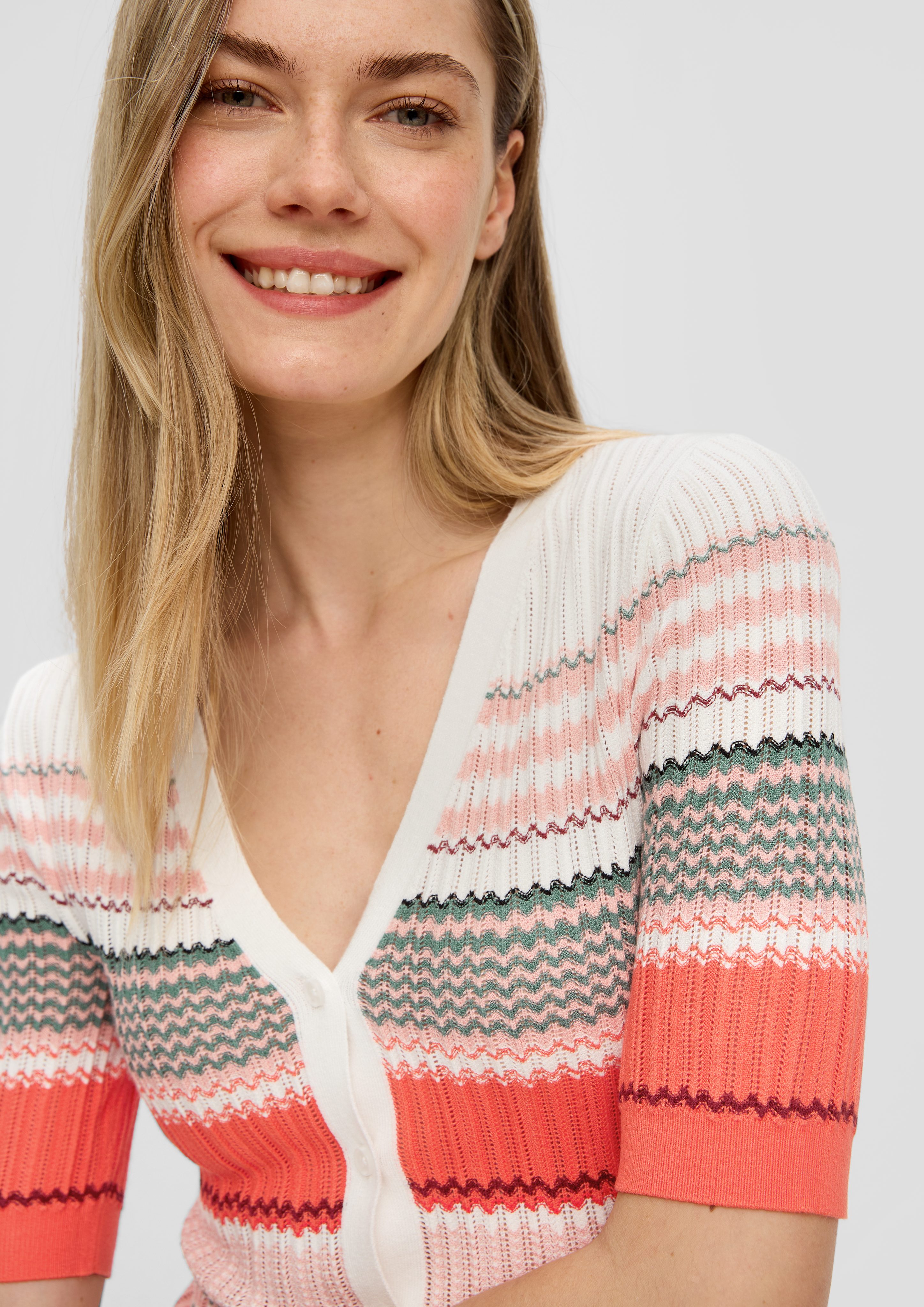 s.Oliver Strickjacke Strickoberteil mit Knöpfen günstig online kaufen