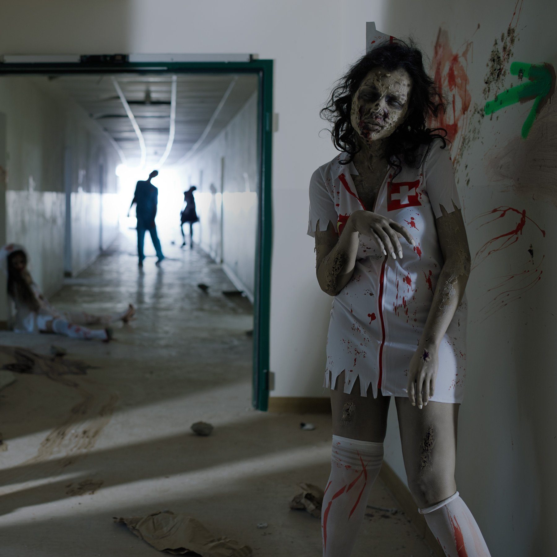 dressforfun Kostüm Frauenkostüm sexy Zombie Krankenschwester, Sexy Stretch- günstig online kaufen