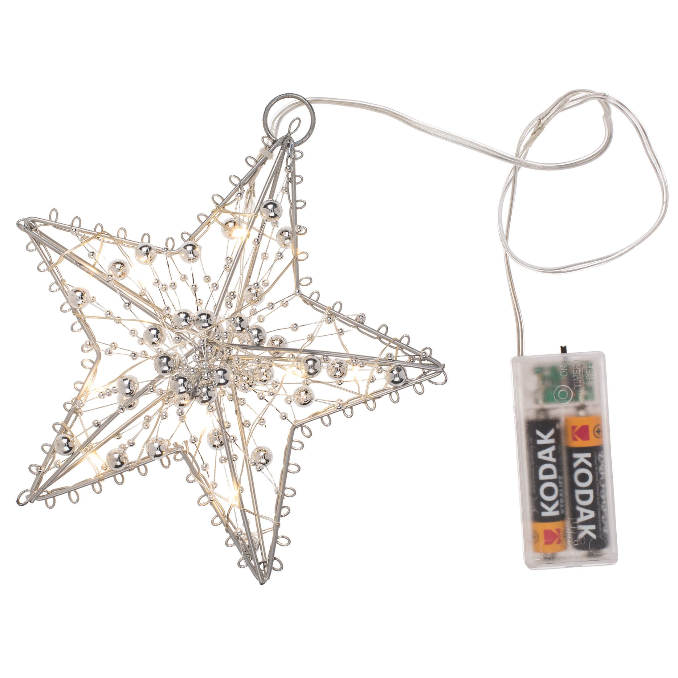 Out of the Blue LED Dekolicht LED-Weihnachtsdeko: Metall-Stern mit Timer, z günstig online kaufen