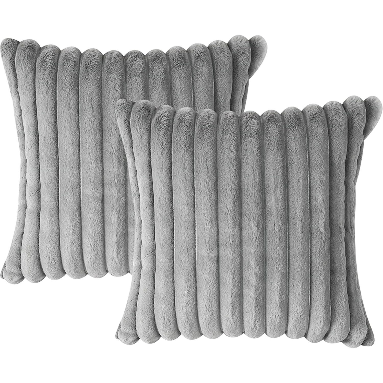 OKWISH Kissenbezüge 2er Set Flauschig Plüsch Deko Dekokissen Sofakissen Zierkissenbezüge, (2 Stück), 50x50 cm Sofakissen Couchkissen Bezug Sofa Schlafzimmer Reißverschluss