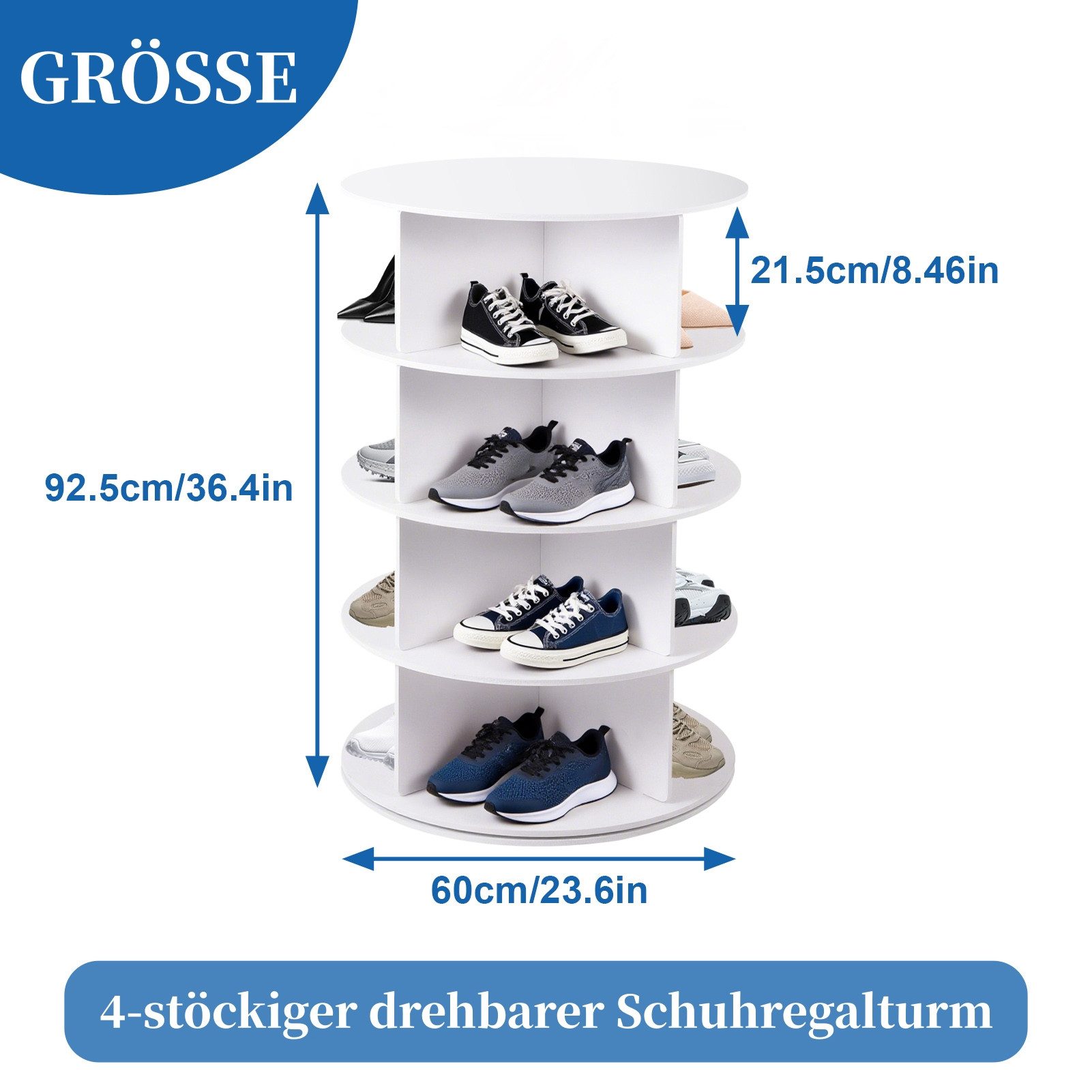 Vellora Schuhschrank Drehbarer Schuhständer mit sechs günstig online kaufen