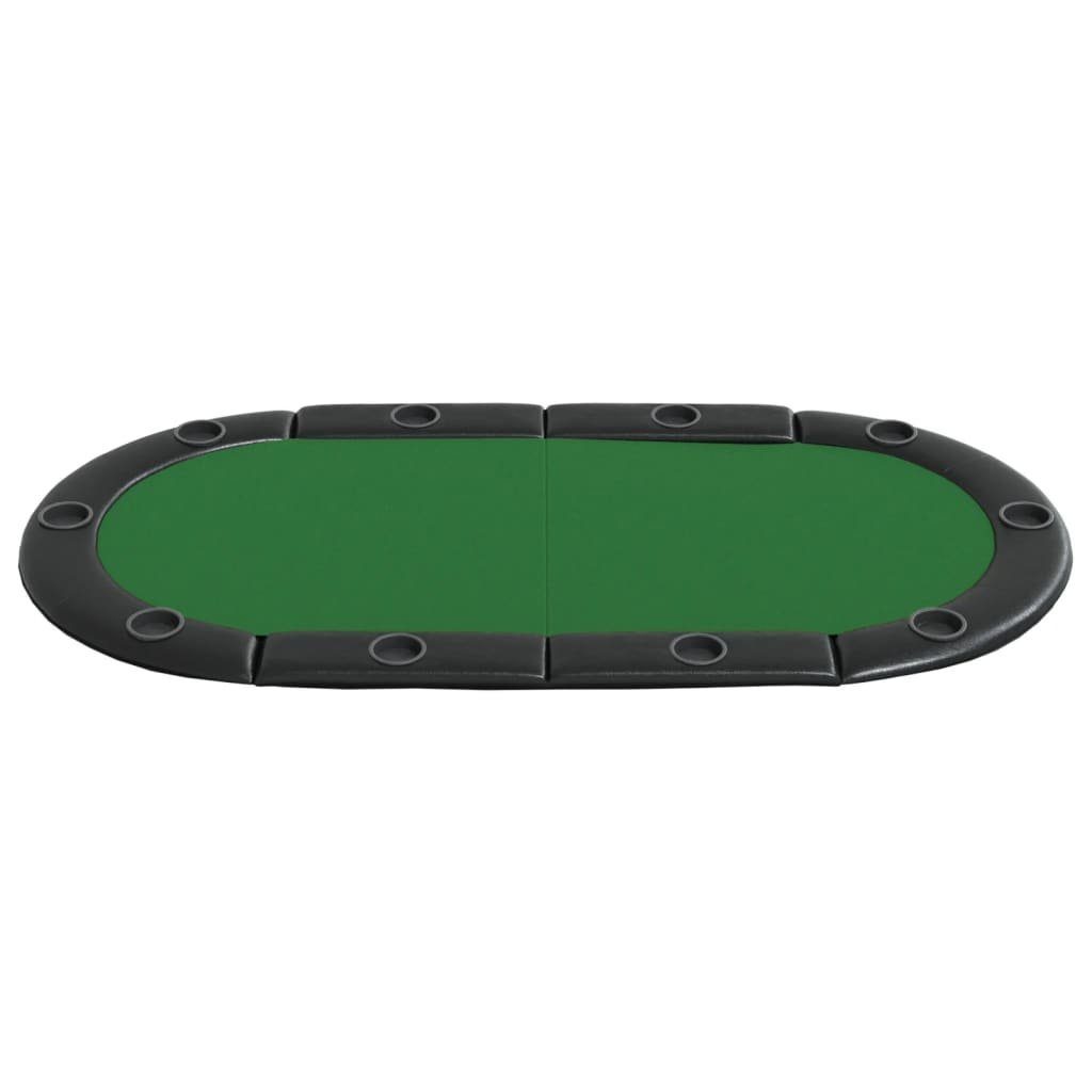 Spieler Poker-Tischauflage (1-tlg) Klappbar Spieltisch vidaXL cm, Grün 10 208x106x3