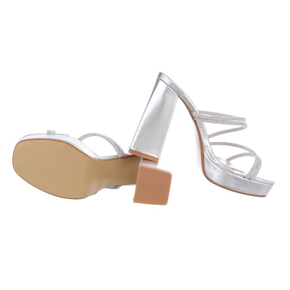 Ital-Design Damen Mules Freizeit Plateausandaletten Blockabsatz günstig online kaufen