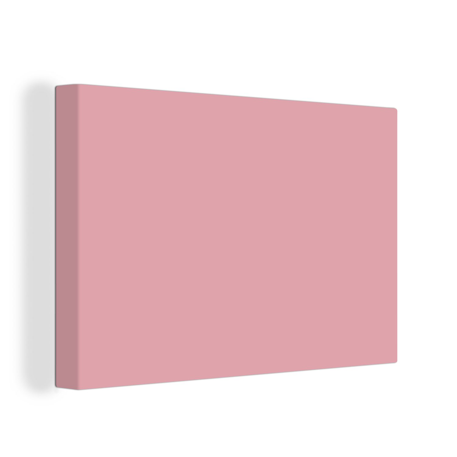 OneMillionCanvasses® Leinwandbild Rosa - Farben - Innenraum - Einfarbig - Farbe, Fotodruck (1 St), Leinwand Bilder Klein, Wand Dekoration Aesthetic 30x20 cm