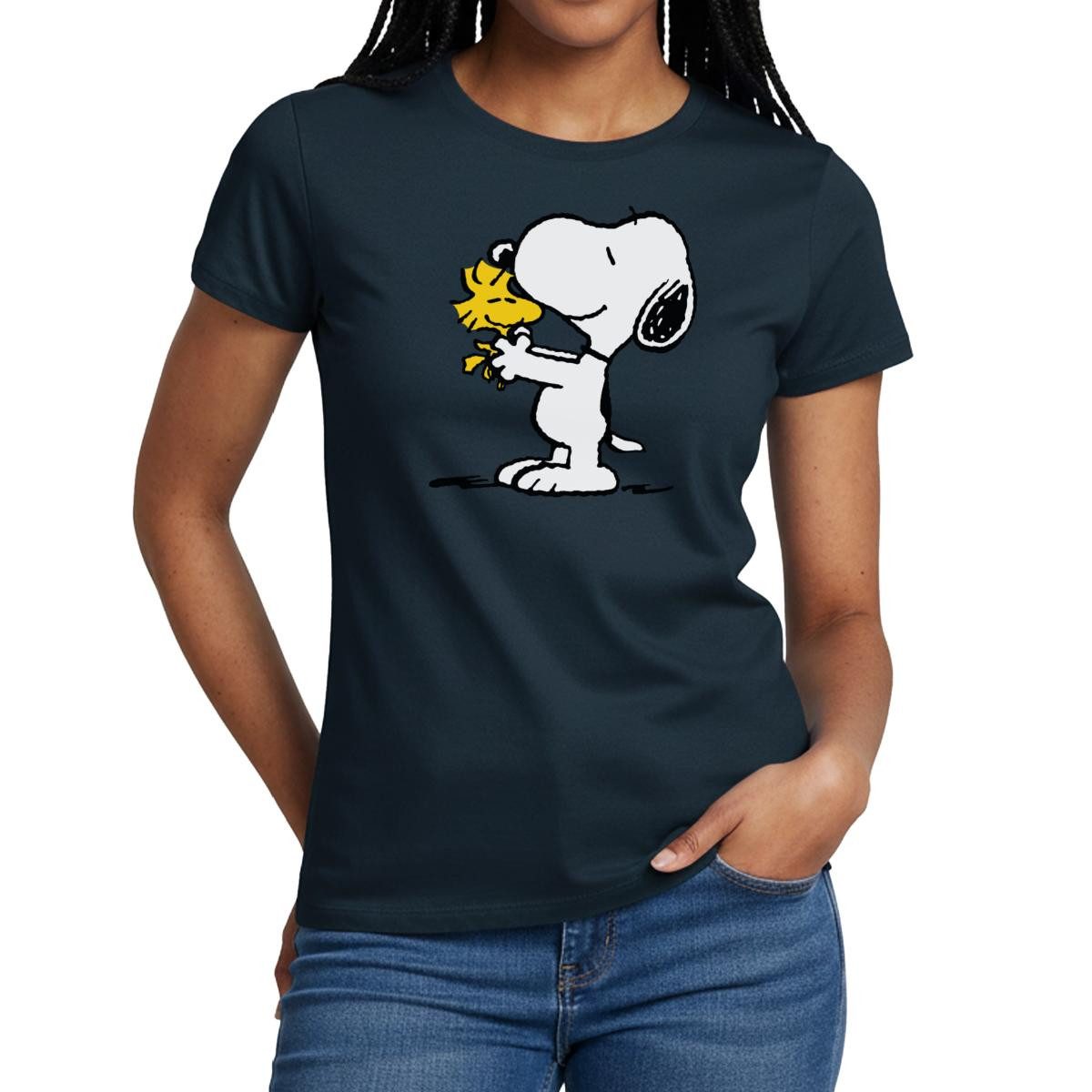 Spreadshirt T-Shirt Peanuts Snoopy Und Woodstock Frauen T-Shirt (1-tlg)